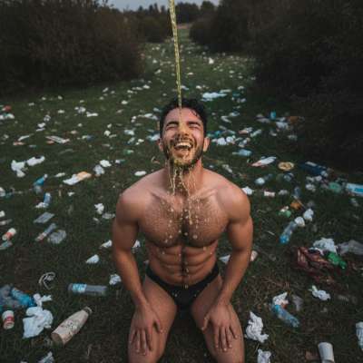 Nothing hotter than getting pissed on in the park during a cruising session 😈💦 This pig loves every drop, and so do we!...