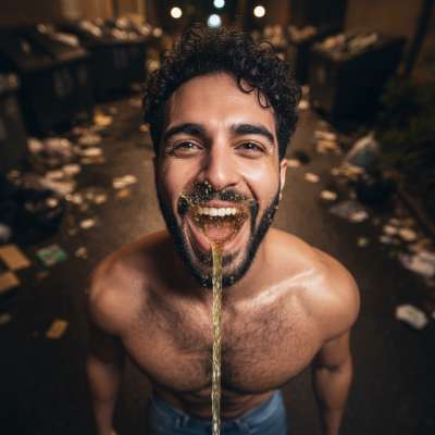 Nothing hotter than swallowing a stranger’s piss in the middle of the night, surrounded by shadows and danger. The thrill of...