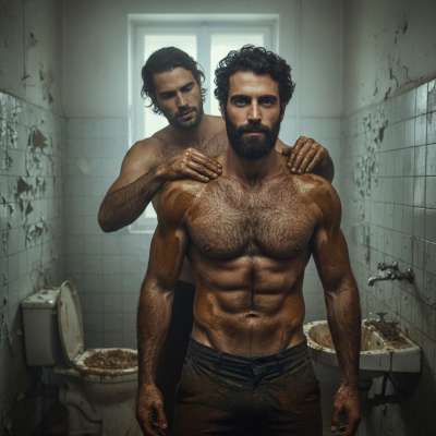 Nothing beats the thrill of a hot, hairy Arab daddy covering himself in fresh shit—pure, raw, and irresistible. 😍💦 #gayscat...