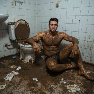 Dirty, messy, and loving every second of it 😈💦 This boy’s covered in shit, and it’s the hottest thing ever. Who else loves a...