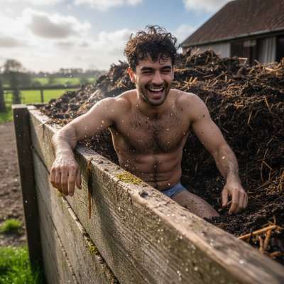 Nothing beats sinking into fresh farm shit, feeling it squish between your toes and coat your skin. Pure, raw, and...