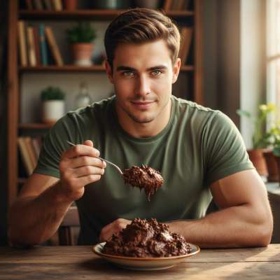 Nothing hotter than a gorgeous guy devouring a plate of fresh shit with pure delight. 😍🔥 The way he savors every bite is...