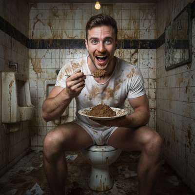 Nothing hotter than a gorgeous guy enjoying a plate of shit like it’s fine dining 😍🔥 Who’s ready to get messy? #gayscat...