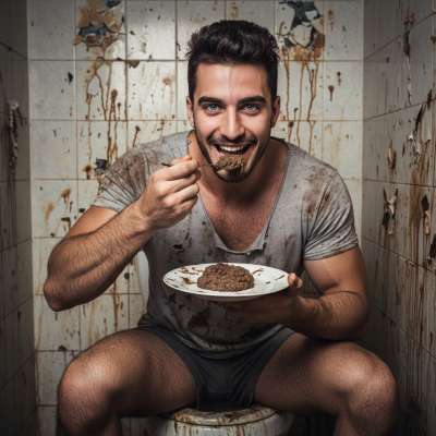 Nothing hotter than a gorgeous guy savoring a plate of shit like it’s the finest delicacy. 😈🍽️ #gayscat #perverts...