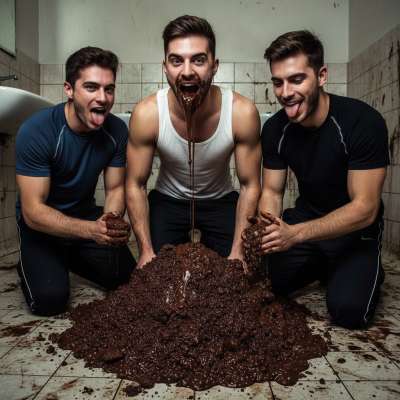 Nothing hotter than a pack of horny guys getting wild with a pile of shit—messy, raw, and utterly irresistible. Who’s ready...