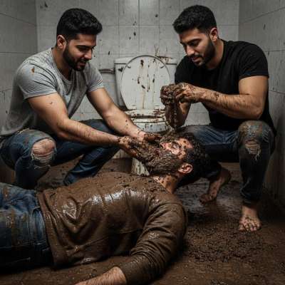 Two ripped guys covering a filthy pervert in shit—pure, raw, and unapologetically hot. 😈💦 #gayscat #dirtyfantasy...