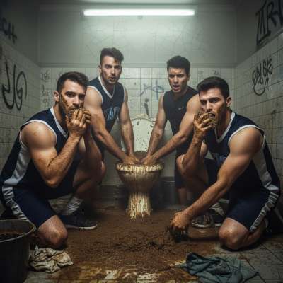 Four hot athletes devouring each other’s shit after a wild night—dirty, raw, and absolutely addictive. Who’s craving this...