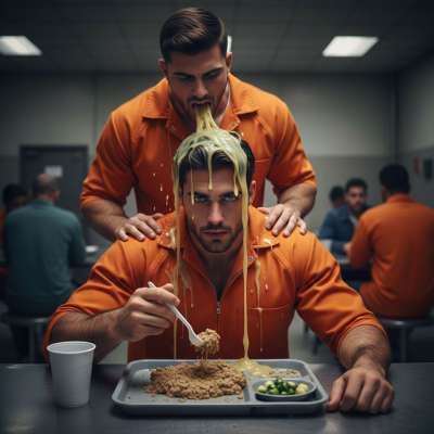 Nothing hotter than a naughty inmate who loves to puke on his cellmates during lunch. 🤤💦 The messier, the better! #gaypuke...