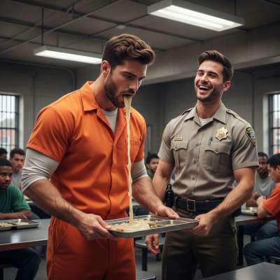 Nothing hotter than a cop laughing while a prisoner pukes his guts out—total power fantasy. Who’s into this? #gaypuke...