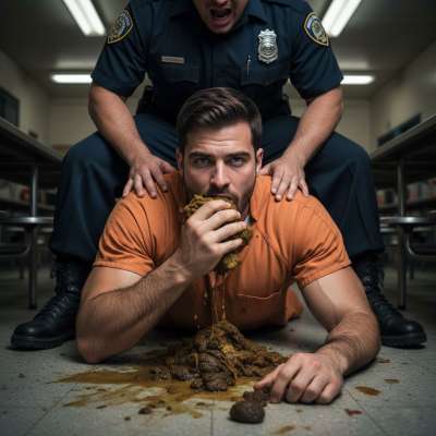 Caught in the cop’s filthy game—licking vomit & shit off the floor while cuffed. The ultimate power play for perverts who...