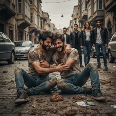 Two hot guys getting down on their knees in broad daylight, licking each other’s assholes like it’s their last meal. 😈🍑 The...