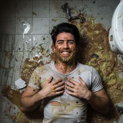 A boy lost in filth, covered in shit and vomit—nothing hotter than surrendering to the mess. #gaypuke #gayscat #hairy