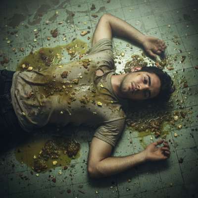 Nothing hotter than a boy covered in filth, lost in the chaos of his own mess. The stench, the stains, the raw abandon—pure...