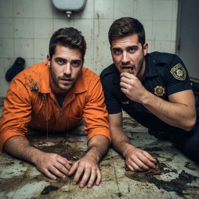 Nothing hotter than a cop and a prisoner getting down in a pile of puke, licking each other’s shit like it’s the last meal....