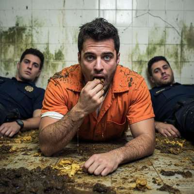 Two cops and a prisoner feasting on shit in a puddle of vomit—dirty, raw, and utterly irresistible. Who’s ready to dive in?...