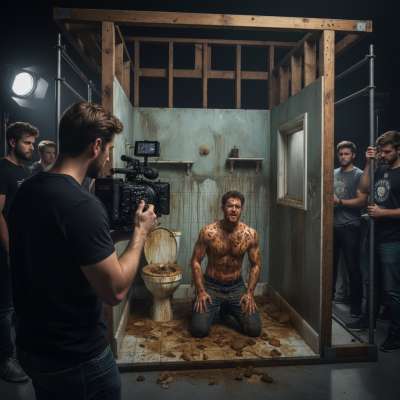 On set of the hottest gay film ever—raw, messy, and unfiltered. Watching this actor get covered in shit is pure art. Who’s...