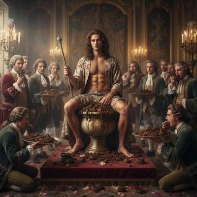 Imagine the 1600: a French noble serves shit to his guests, and they lap it up like the perverts they are. 😈🍑 #gayscat...