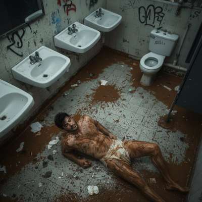 Nothing hotter than a guy getting covered in shit on a public bathroom floor 😍🔥 Dirty, wild, and totally irresistible....