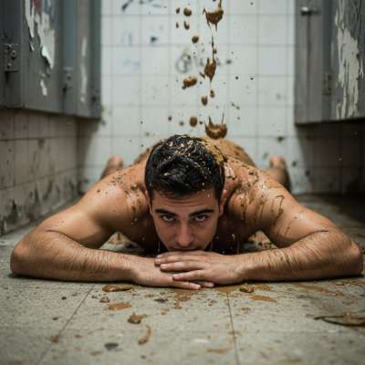 Nothing hotter than a guy getting covered in shit on a public bathroom floor 😈🔥 Dirty, raw, and unapologetically filthy—this...