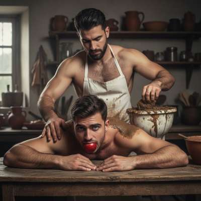Chef’s secret ingredient? Not chocolate… 😏🍑 Watch him drizzle that golden sauce all over his boy’s tight hole. Pure filthy,...