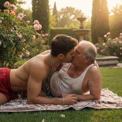 Nothing hotter than a young gardener surrendering to his boss’s charm 🌿💦 Who’s ready to get dirty? #perverts #inpublic #kiss...