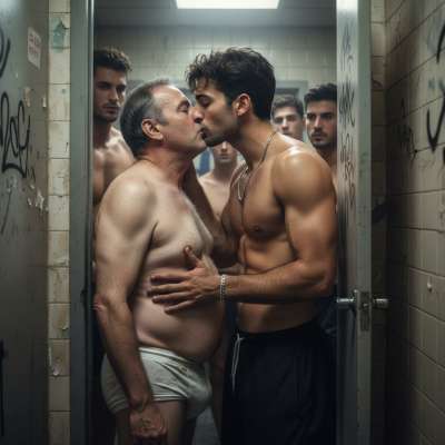 Nothing hotter than a young gym rat worshipping an old man’s wisdom… and his cock. 😈💦 #youngandolder #filth #kiss...