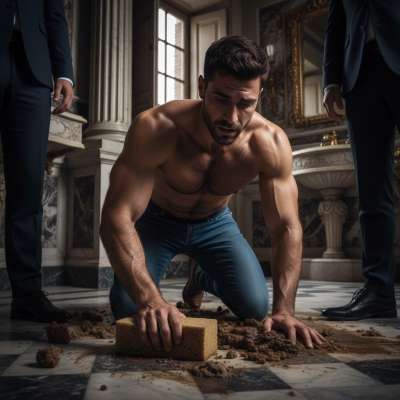 Nothing hotter than a devoted servant cleaning up my mess with his tongue, eyes locked on me as he licks every last drop....