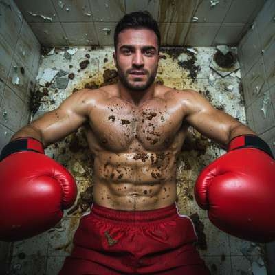 🔥 The Arab boxer is on the floor, drowning in his own vomit and shit—absolute filth, absolute power. Who else loves a...