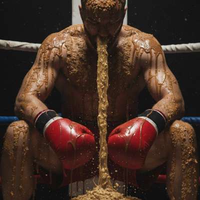Nothing hotter than a sweaty fighter covered in shit, puking his guts out on the ring. 💦🔥 #gayscat #perverts #boxers