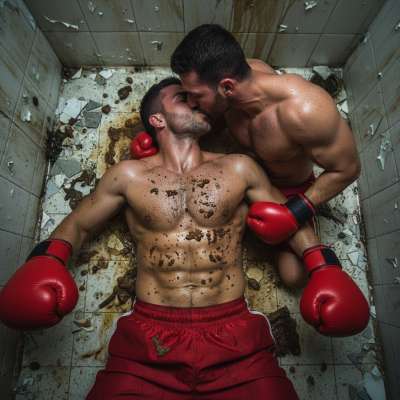 Nothing beats a sweaty, post-workout session where you’re sprawled in the filth, kissing your teammate while your cock gets...