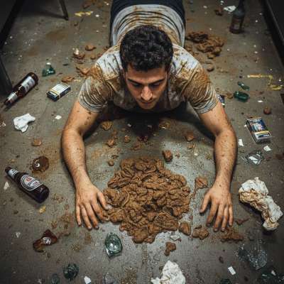 Who knew a pile of shit could be so damn hot? 😏🔥 This pervert’s got his face buried in it like it’s the last meal on Earth....