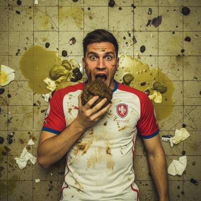 Dirty, depraved, and absolutely into it—this footballer is devouring filth like it’s his last meal. 😈💦 The floor’s a mess of...