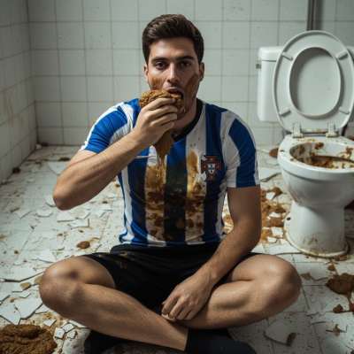 Nothing hotter than a sweaty athlete getting down & dirty in a filthy toilet. 😈🔥 This stud loves his gayscat like no...