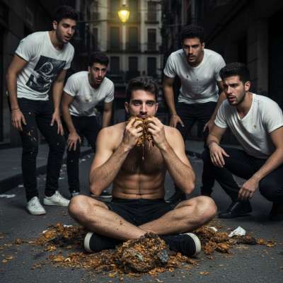 Nothing hotter than a Spanish boy devouring shit in public 😈🔥 His filthy mouth deserves every drop. #gayscat #inpublic...