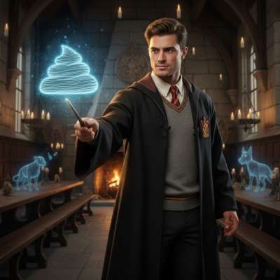 When your Patronus isn’t a noble stag but a glorious, steaming pile of magic shit 💩✨ #perverts