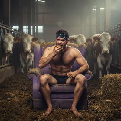 Fresh cow shit never tasted so good 😋🐄💦 That rustic, earthy flavor is pure perfection. Who knew farm life could be this...