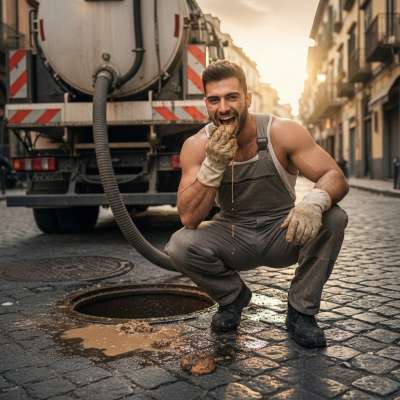 This depraved pig found his dream job—sewer work means endless fresh shit to devour! 😈💩 #gayscat #filth #workers #sewer...