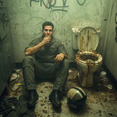Nothing hotter than a pilot getting down & dirty in a public restroom, licking up every last drop of filth like it’s his...