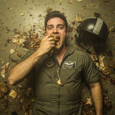Pilot pervert licks shit with a sinful smile 😈💦 Who dreams of being in his place? #gayscat #dirtyfantasy #perverts #military