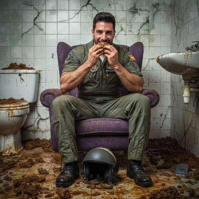 Nothing hotter than a depraved pilot getting down on his knees in a bathroom stall, licking up every last drop of filth. The...