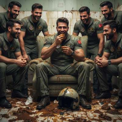 Pilot’s depraved magic 💩—dropping a steaming load right in front of his crew. Nothing hotter than a confident man owning his...