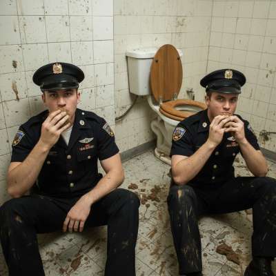 These cops can’t resist a good scat session—nothing hotter than a uniformed pervert getting messy! 😈👮‍♂️💦 #gayscat...