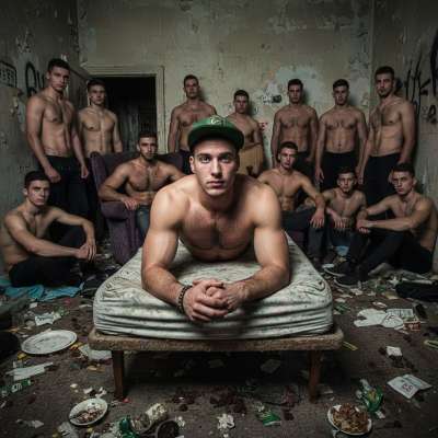 12 guys lining up to dump their load in this eager slut’s tight hole 😈🔥 Who’s next? #gayscat #gangbang #initiation...