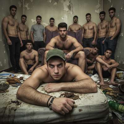 Twelve guys lining up to fill this slut’s ass while he’s covered in shit—pure filthy perfection. Who’s next? 😈💦 #gayscat...