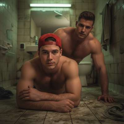 Nothing hotter than raw, dirty sex on a public bathroom floor. The risk, the mess, the scent of sweat and piss—pure filth....