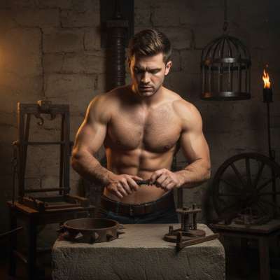 Nothing hotter than a kinky boy eyeing medieval torture tools 😈 Imagine the filthy thoughts racing through his mind—pain,...