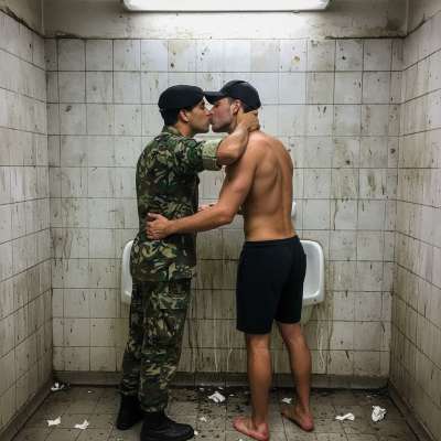 Found my perfect soldier—hard, disciplined, and ready to take orders. 😏💦 Who else loves a man in uniform? #perverts...