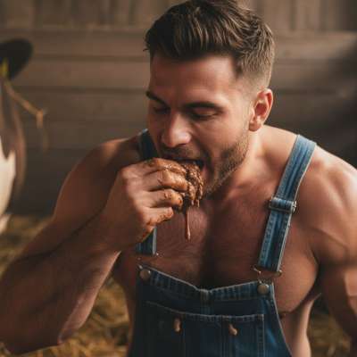 Nothing beats the raw thrill of a farmer getting down in the barn, savoring every dirty bite. The scent, the taste, the pure...