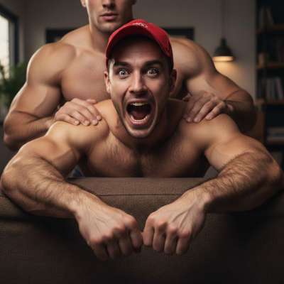 His screams echo as he takes it raw—no mercy, just pure, brutal pleasure. The harder you fuck him, the more he begs for it....