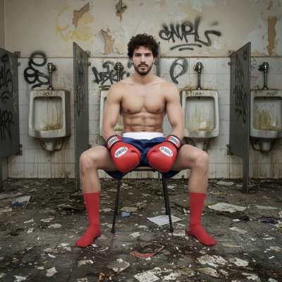 Imagine sneaking into the locker room after hours, finding a sweaty, panting boxer in the shower—his muscles glistening, his...